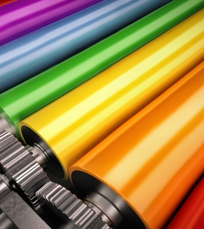 CMYK print rollers